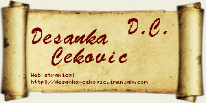 Desanka Čeković vizit kartica